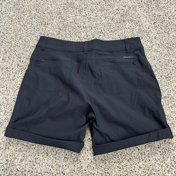Eddie Bauer Black Rolled Hem Bermuda Shorts Size 14 - Picture 2 of 7